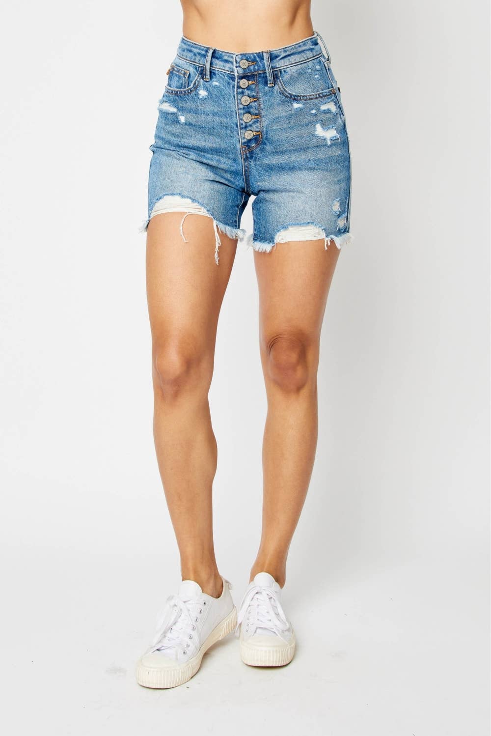 Judy Blue Button Fly Cut Off Shorts