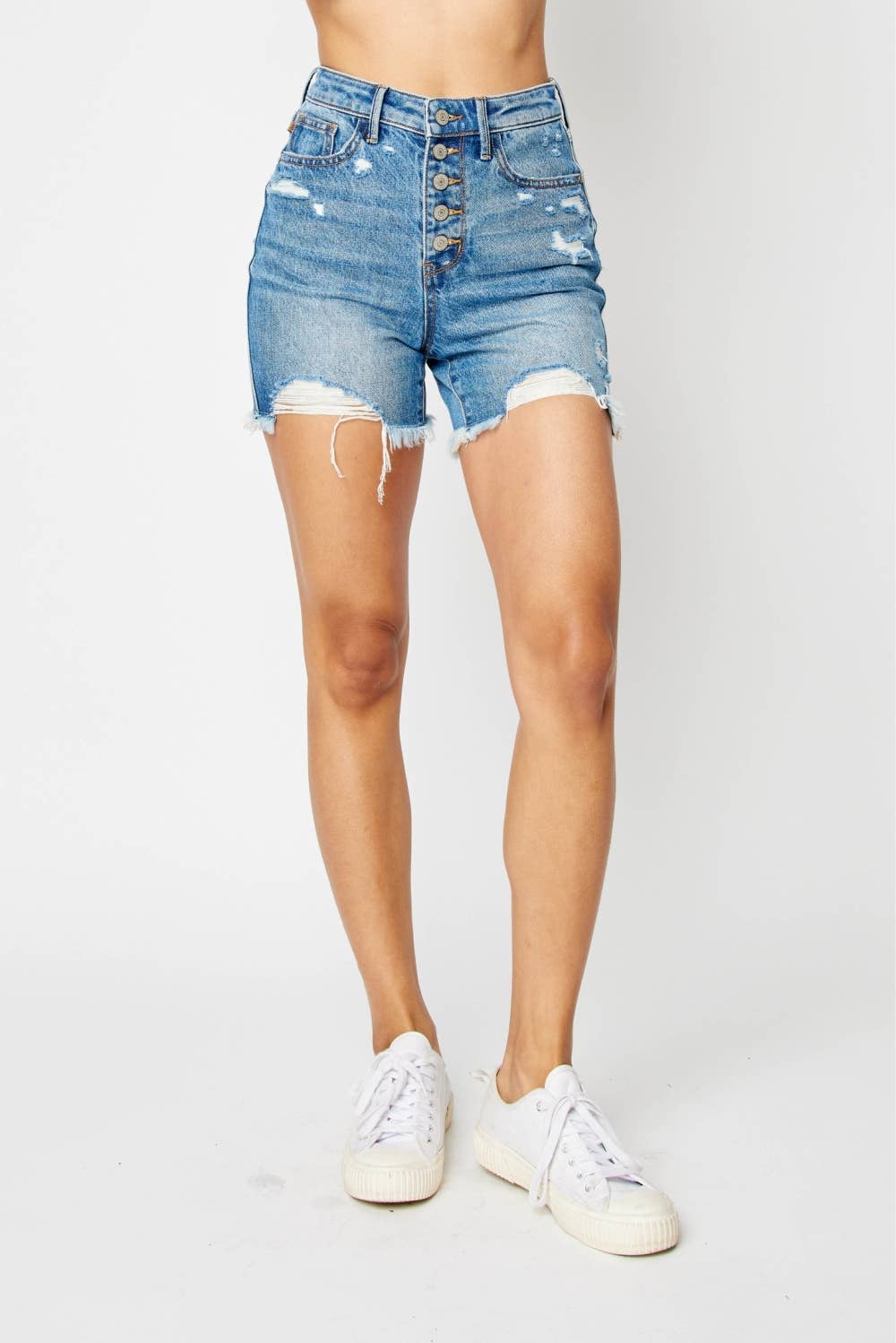 Judy Blue Button Fly Cut Off Shorts